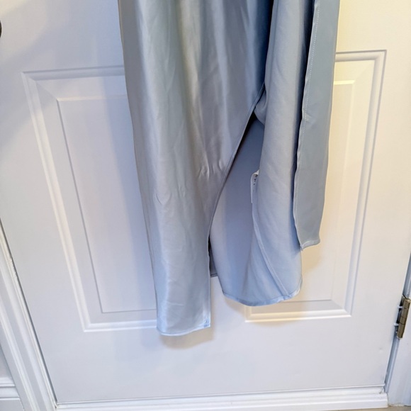 twik Pale Blue Wrap-Front Midi Dress - Picture 5 of 9